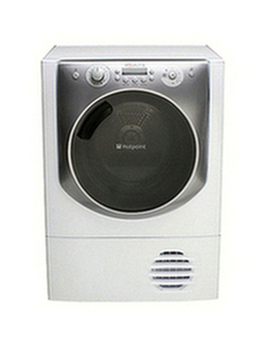 Hotpoint Aqualtis AQC94F7E1M Heat Pump Condenser Tumble Dryer, 9kg Load, A+ Energy Rating, White